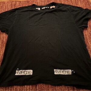 Off-white black and white t shirt size XL